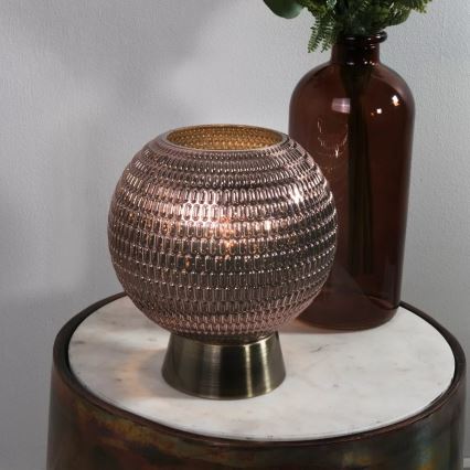 Searchlight - LED stolná lampa MILA LED/0,6W/3xAAA hnedá