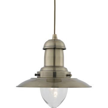 Searchlight - Luster na lanku FISHERMAN 1xE27/60W/230V mosadz