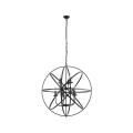 Searchlight - Luster na reťazi ORBIT 8xE14/60W/230V čierna