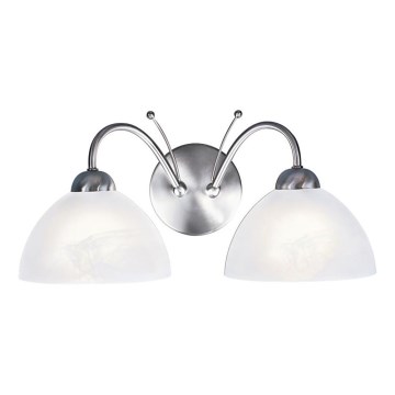 Searchlight - Nástenná lampa MILANESE 2xE14/60W/230V matný chróm