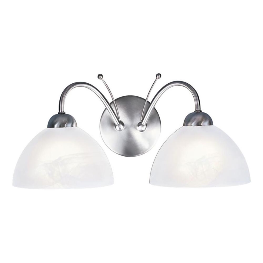 Searchlight - Nástenná lampa MILANESE 2xE14/60W/230V matný chróm