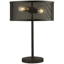 Searchlight - Stolná lampa FISHNET 2xE27/60W/230V čierna