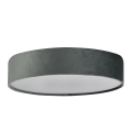Searchlight - Stropné svietidlo DRUM 3xE27/60W/230V sivá