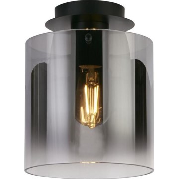 Searchlight - Stropné svietidlo SWEDEN 1xE27/60W/230V pr. 22 cm čierne/dymové
