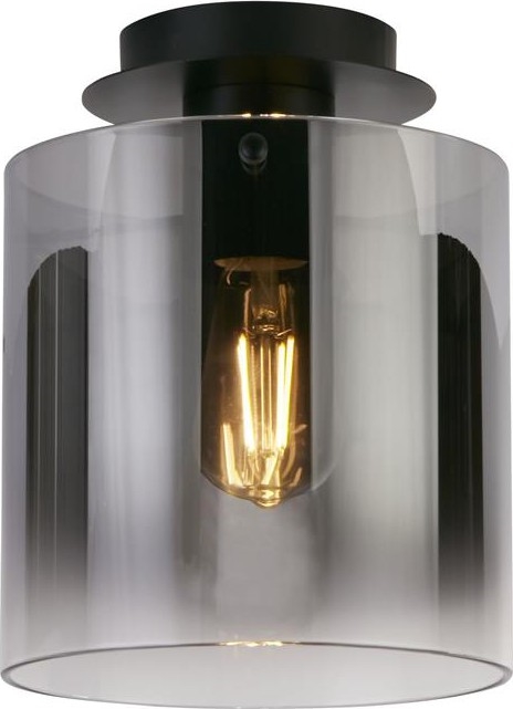 Searchlight - Stropné svietidlo SWEDEN 1xE27/60W/230V pr. 22 cm čierne/dymové