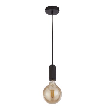 Searchlight - Závesný luster na lanku SUSPENSION 1xE27/60W/230V čierna
