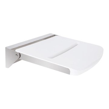 Sedátko do sprchy 46,2x12 cm strieborná/biela