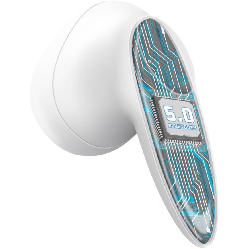 Sencor - Bezdrôtové slúchadlá 230 mAh + 2x 25 mAh IPX4 biela