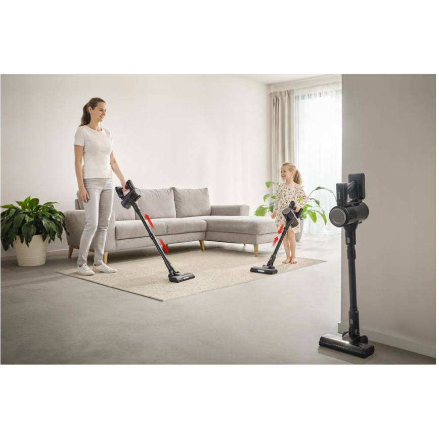 Sencor - Bezdrôtový tyčový vysávač 2 v 1 200 W/2600 mAh čierny