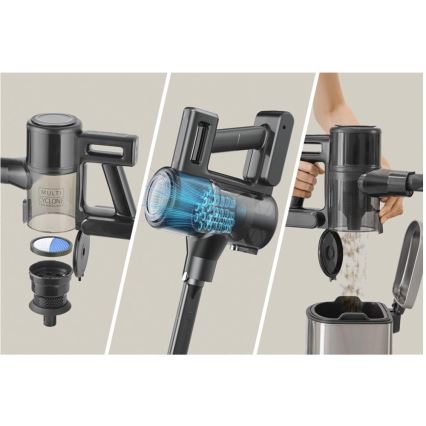 Sencor - Bezdrôtový tyčový vysávač 2 v 1 200 W/2600 mAh čierny