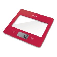 Sencor - Digitálna kuchynská váha 1xCR2032 červená