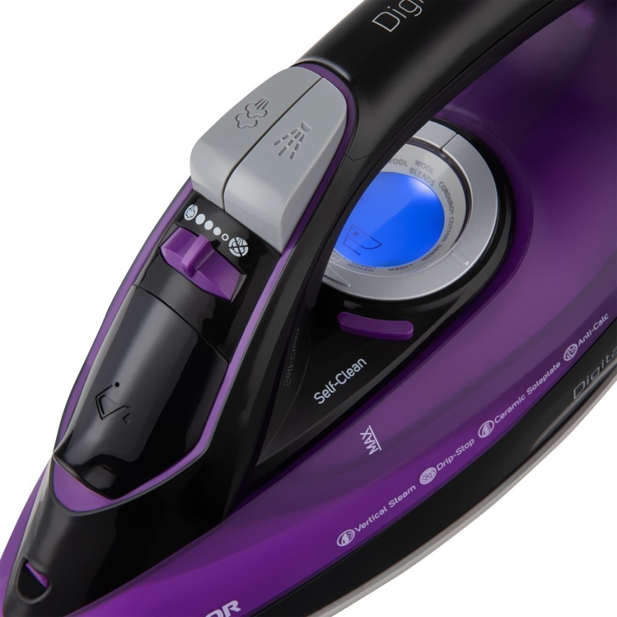 Sencor - Digitálna naparovacia žehlička 2700W/230V fialová/čierna