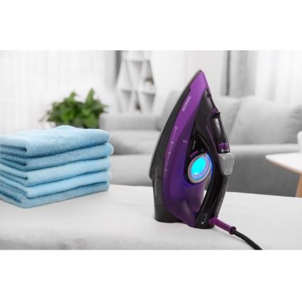 Sencor - Digitálna naparovacia žehlička 2700W/230V fialová/čierna