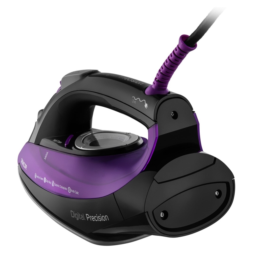 Sencor - Digitálna naparovacia žehlička 2700W/230V fialová/čierna