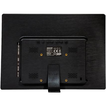 Sencor - Digitálny fotorámček 13,3 s reproduktorom 230V antracit + diaľkové ovládanie