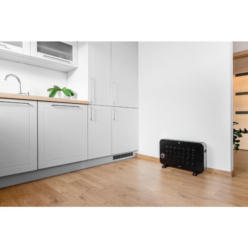 Sencor - Elektrický priamotop/konvektor 750/1250/2000W/230V termostat IP24 čierna