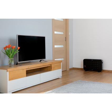 Sencor - Elektrický priamotop/konvektor 750/1250/2000W/230V termostat IP24 čierna