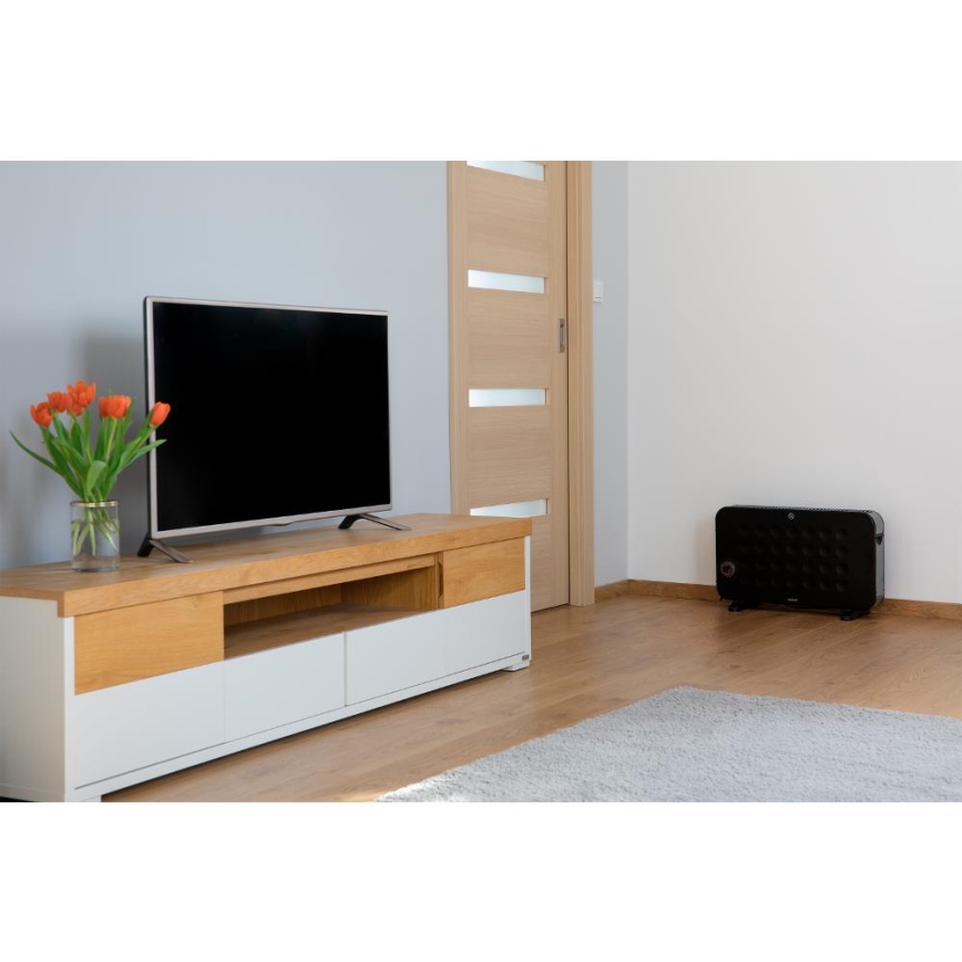 Sencor - Elektrický priamotop/konvektor 750/1250/2000W/230V termostat IP24 čierna