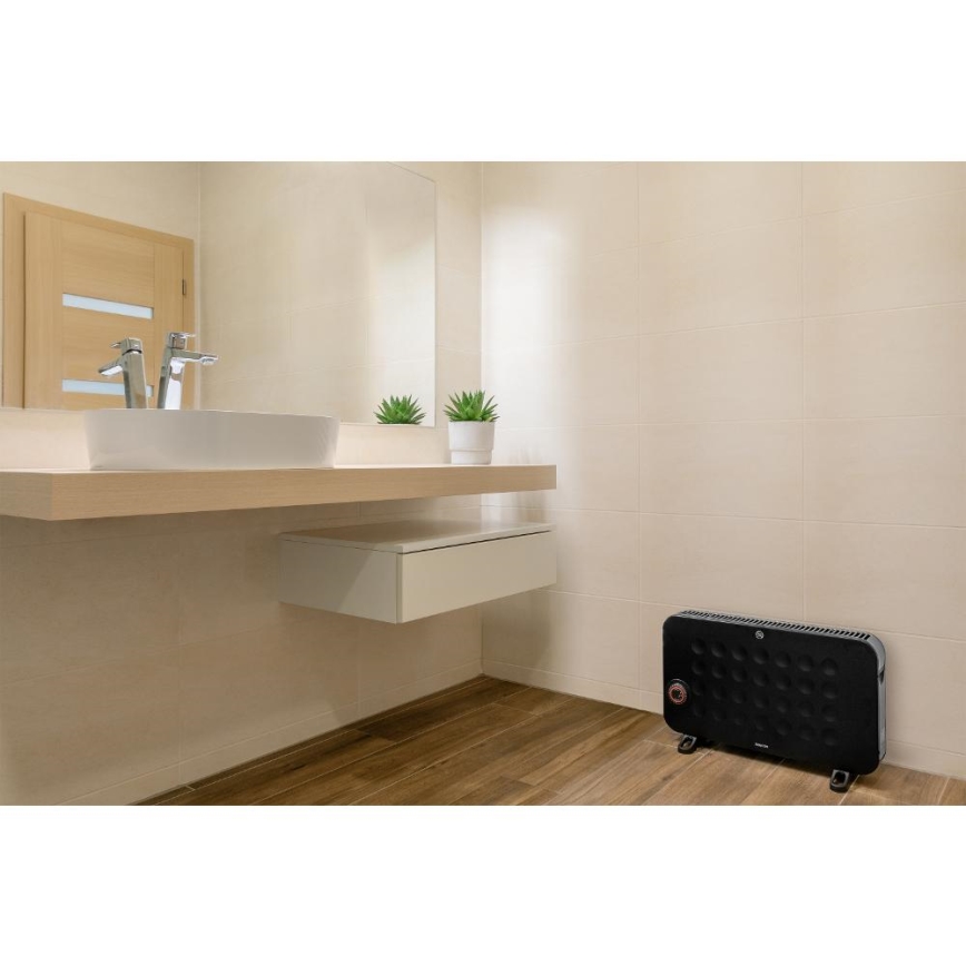 Sencor - Elektrický priamotop/konvektor 750/1250/2000W/230V termostat IP24 čierna