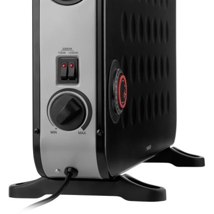 Sencor - Elektrický priamotop/konvektor 750/1250/2000W/230V termostat IP24 čierna