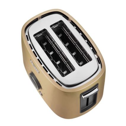 Sencor - Hriankovač s dvoma otvormi a mriežkou na opekanie 1000 W/230 V béžový