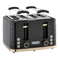 Sencor - Hriankovač so štyrmi otvormi 1600W/230V čierna/béžová