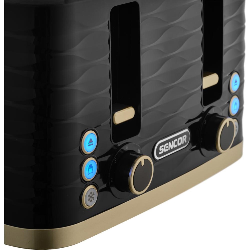 Sencor - Hriankovač so štyrmi otvormi 1600W/230V čierna/béžová