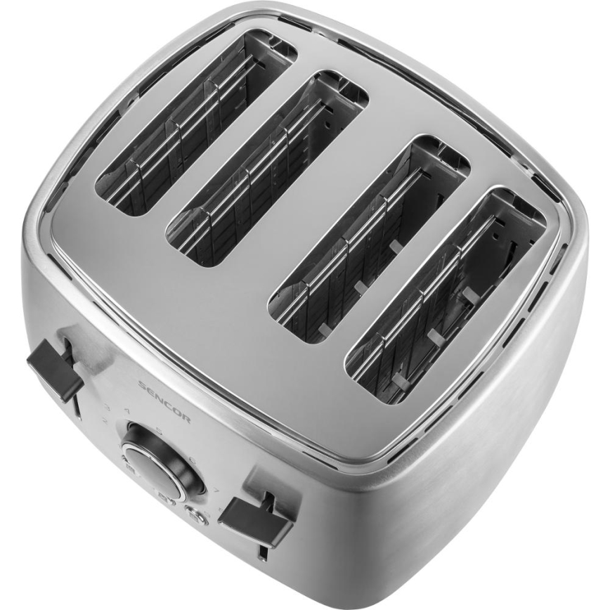 Sencor - Hriankovač so štyrmi otvormi 1600W/230V matný chróm