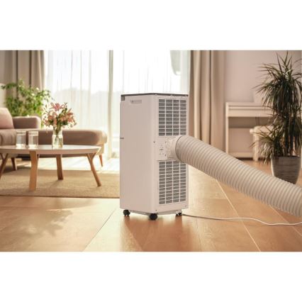Sencor - Inteligentná mobilná klimatizácia 3 v 1 vrátane kompletného príslušenstva 1020 W/230 V 10 000 BTU Wi‑Fi, biela, s diaľkovým ovládaním