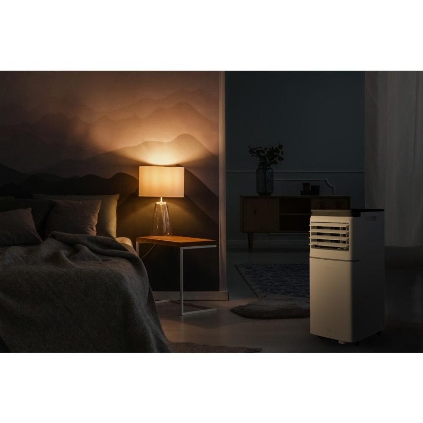 Sencor - Inteligentná mobilná klimatizácia 3 v 1 vrátane kompletného príslušenstva 760W/230V 7000 BTU Wi‑Fi biela + diaľkové ovládanie