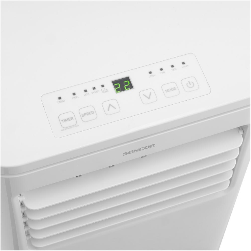 Sencor - Inteligentná mobilná klimatizácia 3v1 vrátane kompletného príslušenstva 760W/230V 7000BTU Wi-Fi + diaľkové ovládanie
