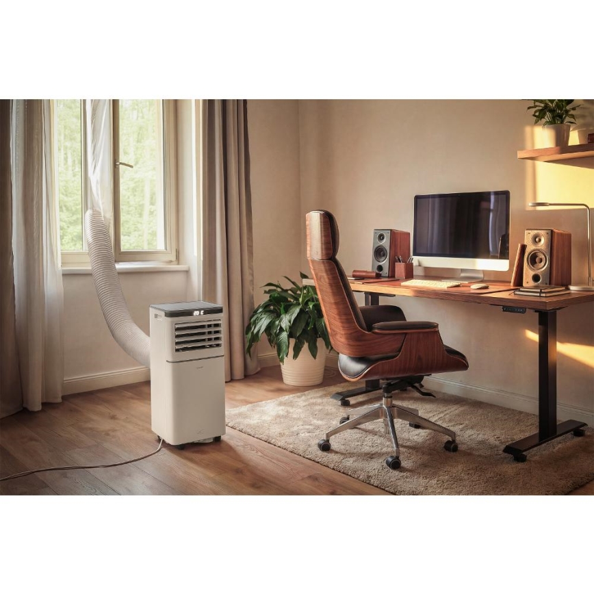 Sencor - Inteligentná mobilná klimatizácia 3v1 vrátane kompletného príslušenstva 815W/230V 8000 BTU Wi-Fi biela + diaľkové ovládanie