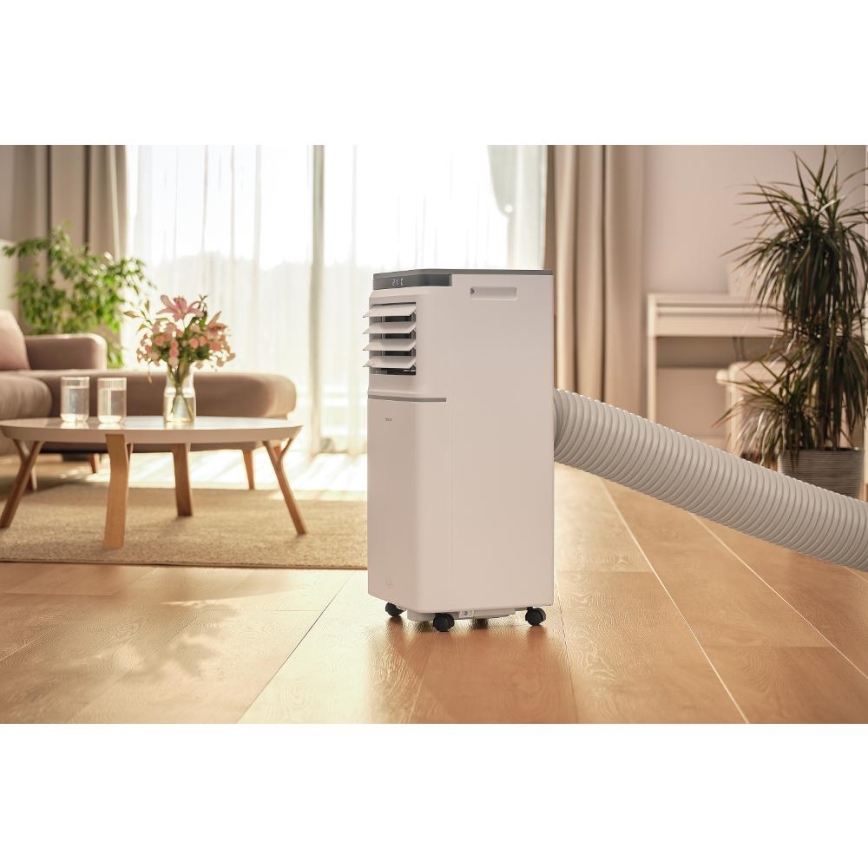 Sencor - Inteligentná mobilná klimatizácia 3v1 vrátane kompletného príslušenstva 815W/230V 8000 BTU Wi-Fi biela + diaľkové ovládanie