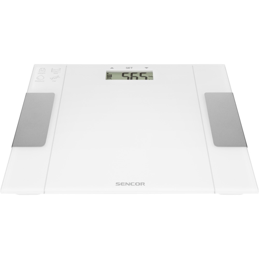 Sencor - Inteligentná osobná fitness váha 1xCR2032 biela