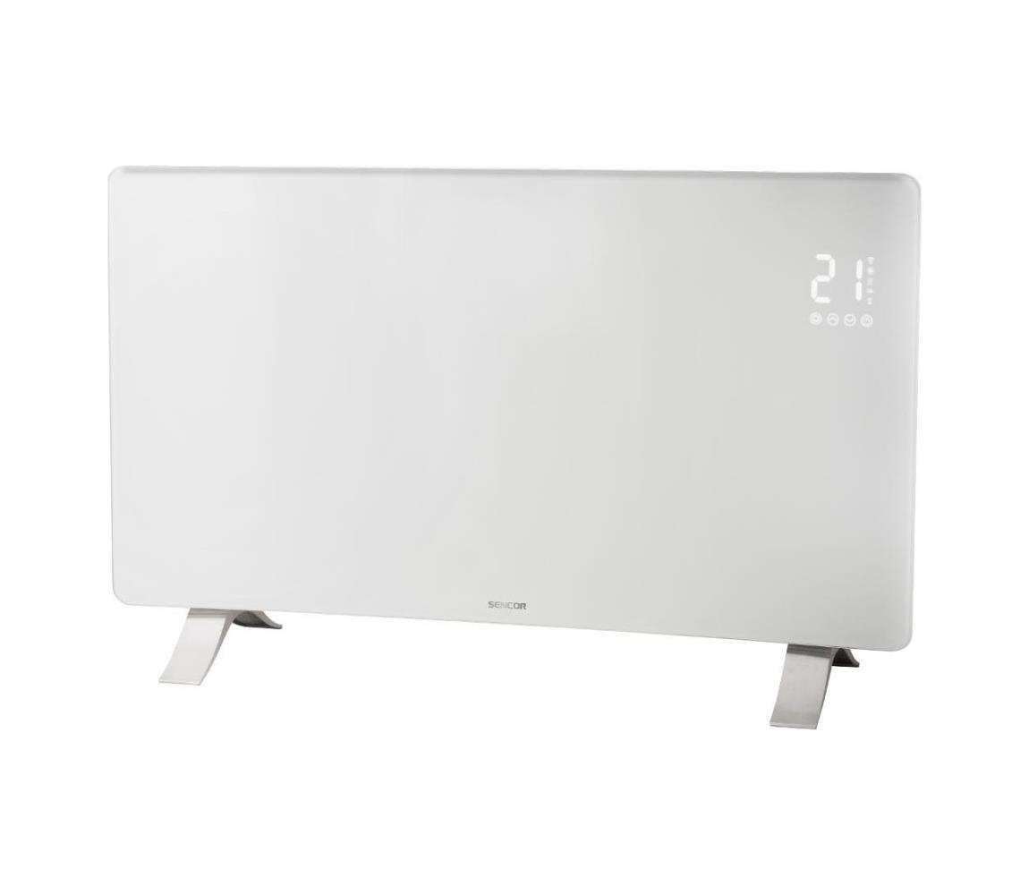 Sencor - Inteligentný elektrický priamotop/konvektor 1200/2400W/230V IP24 Wi-Fi biela 41013960