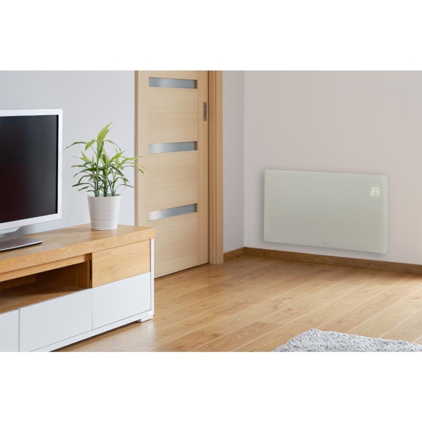 Sencor - Inteligentný elektrický priamotop/konvektor 1200/2400W/230V IP24 Wi-Fi biela