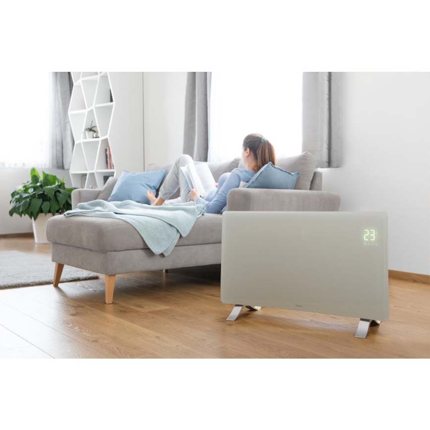 Sencor - Inteligentný elektrický priamotop/konvektor 1200/2400W/230V IP24 Wi-Fi biela