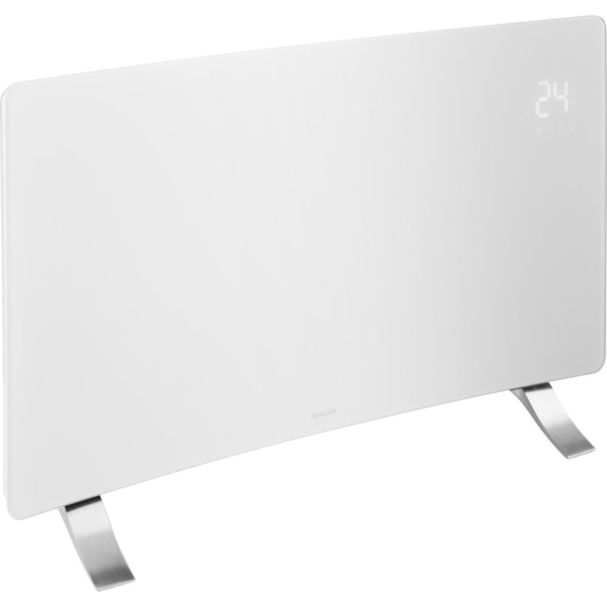 Sencor - Inteligentný elektrický priamotop/konvektor 1200/2400W/230V IP24 Wi-Fi biela