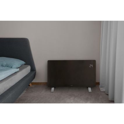 Sencor - Inteligentný elektrický priamotop/konvektor 1200/2400W/230V IP24 Wi-Fi čierny