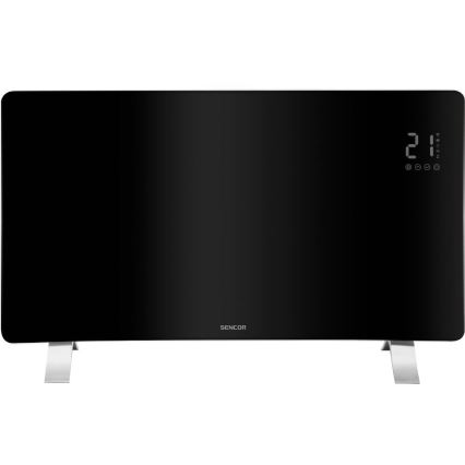 Sencor - Inteligentný elektrický priamotop/konvektor 1200/2400W/230V IP24 Wi-Fi čierny