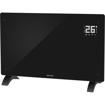 Sencor - Inteligentný elektrický priamotop/konvektor 2000W/230V IP24 Wi-Fi čierna + diaľkové ovládanie