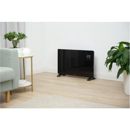 Sencor - Inteligentný elektrický priamotop/konvektor 2000W/230V IP24 Wi-Fi čierna + diaľkové ovládanie