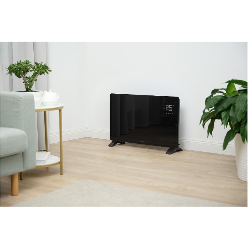 Sencor - Inteligentný elektrický priamotop/konvektor 2000W/230V IP24 Wi-Fi čierna + diaľkové ovládanie