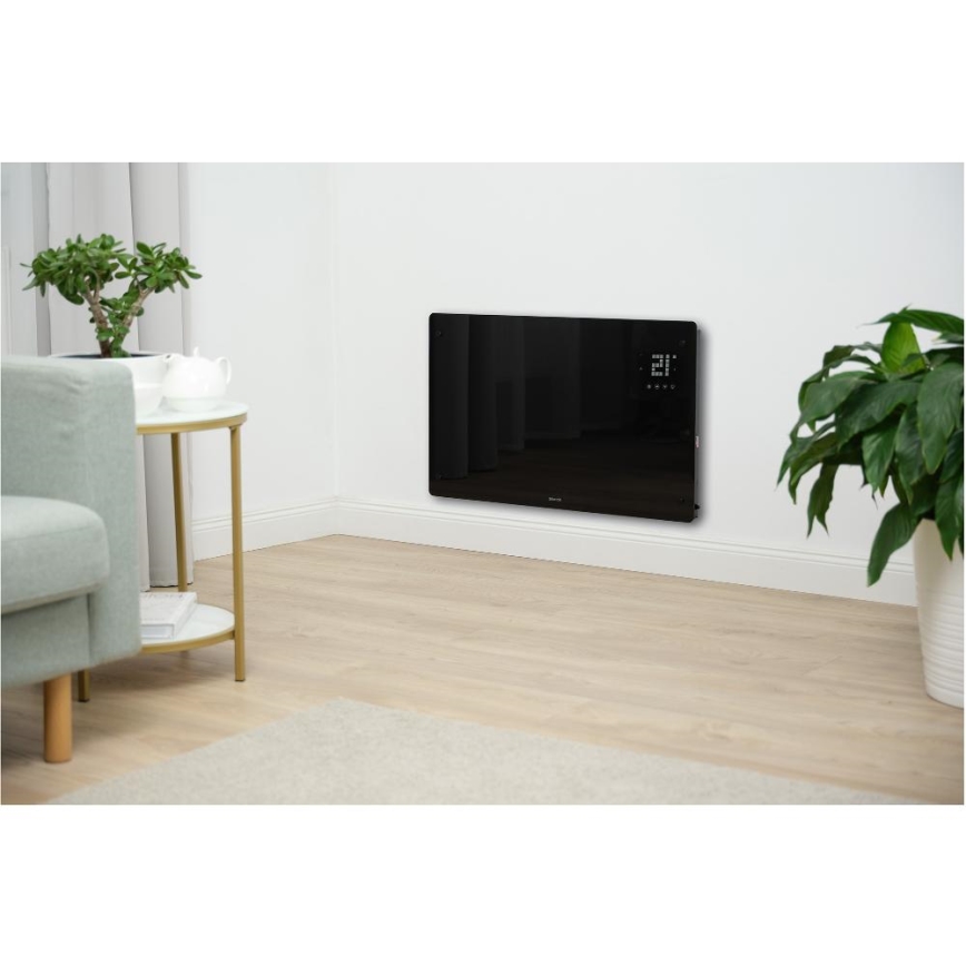 Sencor - Inteligentný elektrický priamotop/konvektor 2000W/230V IP24 Wi-Fi čierna + diaľkové ovládanie