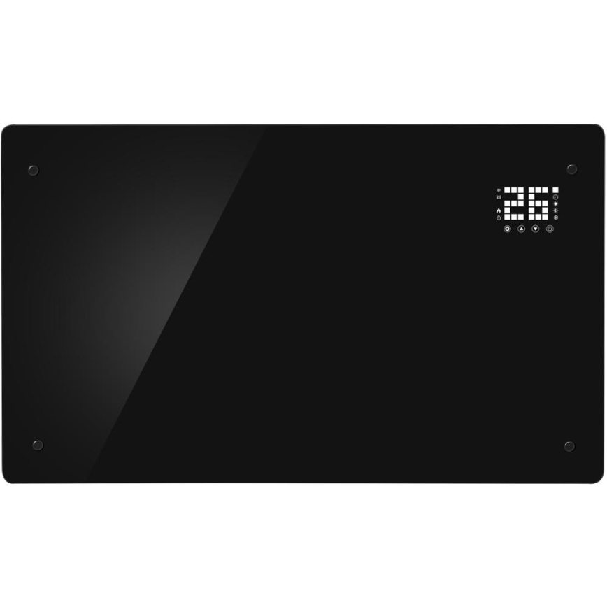 Sencor - Inteligentný elektrický priamotop/konvektor 2000W/230V IP24 Wi-Fi čierna + diaľkové ovládanie