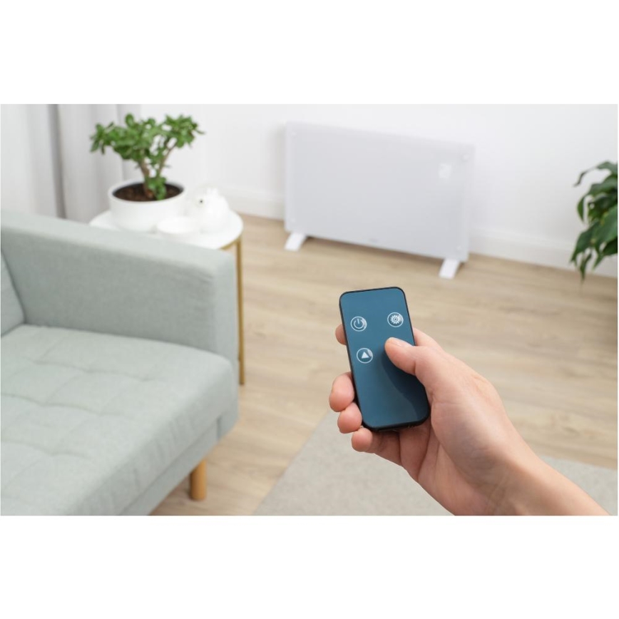 Sencor - Inteligentný elektrický priamotop/konvektor 2000W/230V IP24 Wi-Fi biela + diaľkové ovládanie