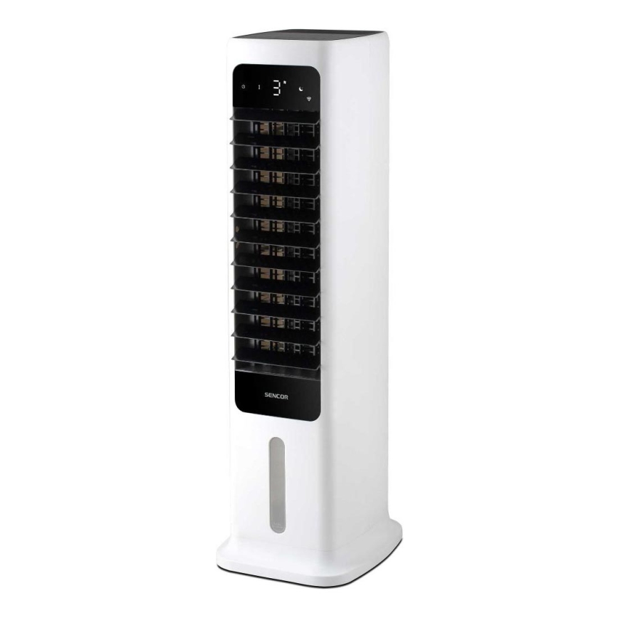 Sencor - Inteligentný mobilný ochladzovač vzduchu 60W/230V Wi-Fi biela + diaľkové ovládanie