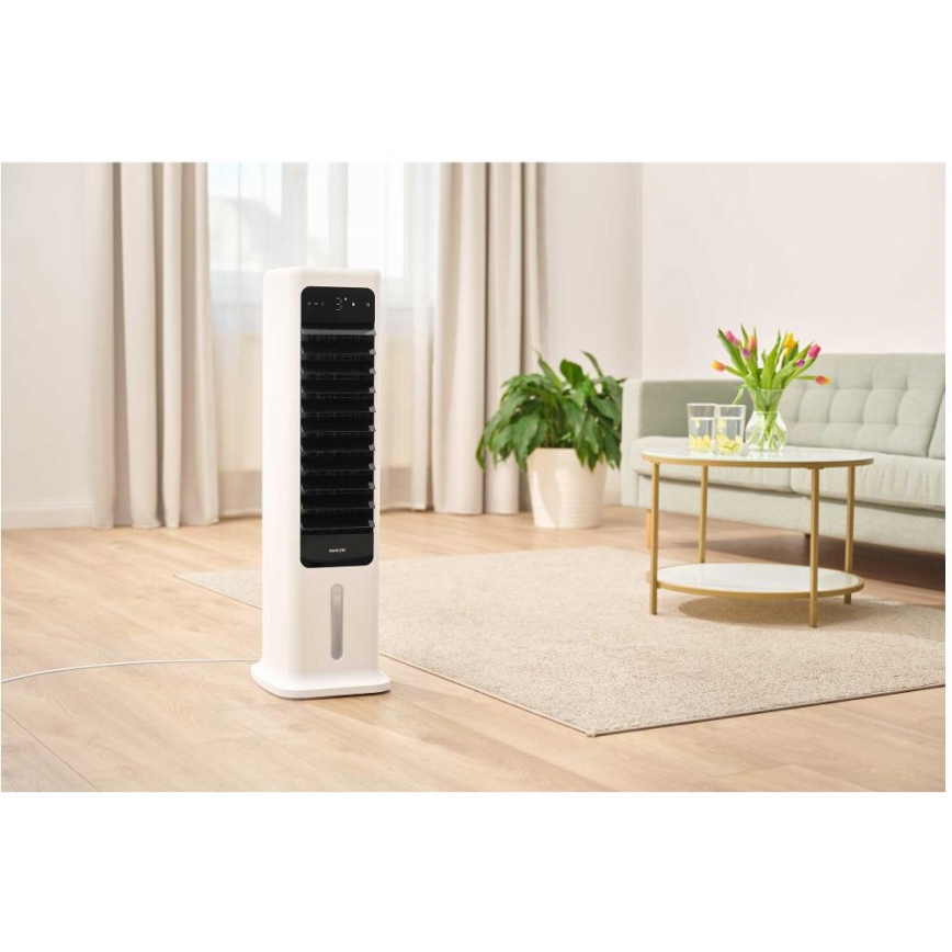 Sencor - Inteligentný mobilný ochladzovač vzduchu 60W/230V Wi-Fi biela + diaľkové ovládanie