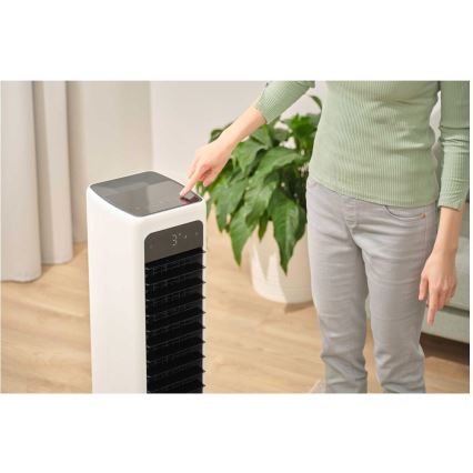 Sencor - Inteligentný mobilný ochladzovač vzduchu 60W/230V Wi-Fi biela + diaľkové ovládanie