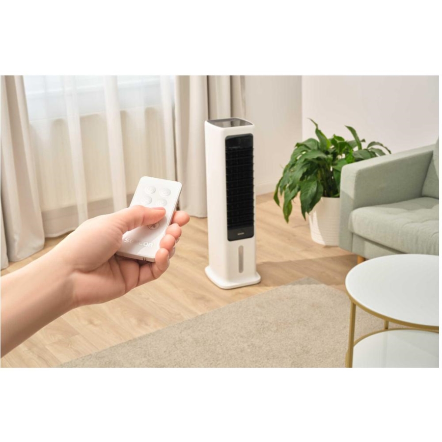 Sencor - Inteligentný mobilný ochladzovač vzduchu 60W/230V Wi-Fi biela + diaľkové ovládanie